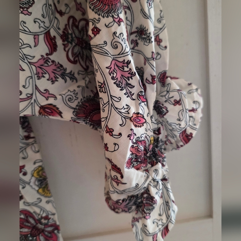 Umgee Floral Bohemian Maxi Dress - Red and Cream - Picture 3 of 6